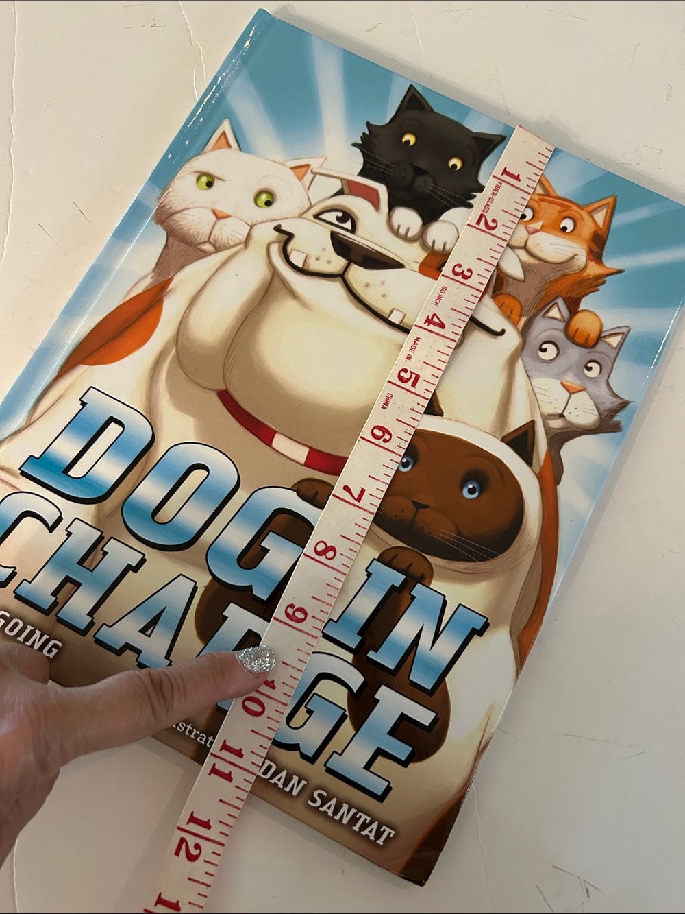 Dog In Charge Hardcover Picture Book by K.L. Going about a dog managing cats - Picture 4 of 7